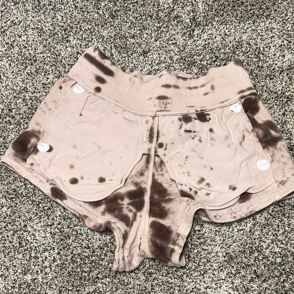 LuLuLemon purplish Tie-Dye Athletic Shorts for Women - Picture 6 of 7